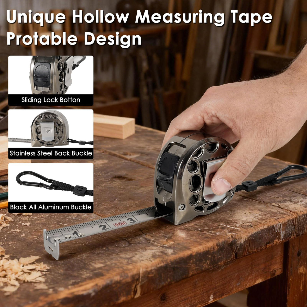 BBYIYOOT self-locking feature for easy, hands-free measuring.
