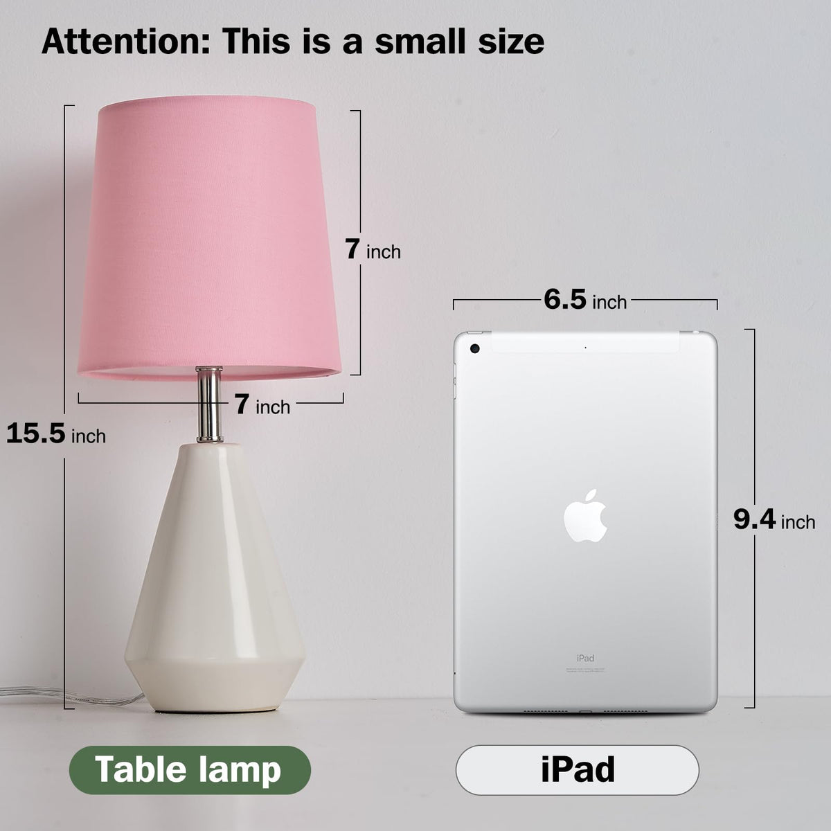 Bdayanx bedside lamp with a 5-foot cord for flexible placement.