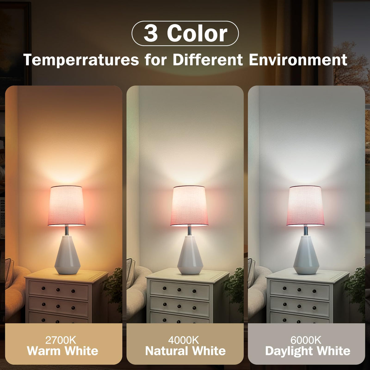 Bdayanx bedside lamp featuring a fabric shade for soft glare-free illumination.