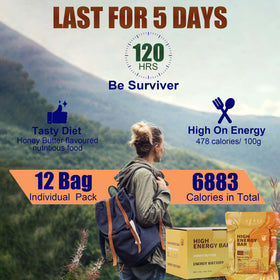 BDH 120g per bag energy bars provide sustained calories during activities
