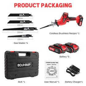 BDJHMP cordless reciprocating saw Worx battery compatibility for flexibility