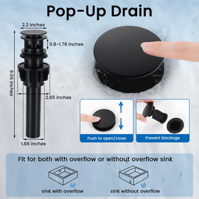 BDJM 8-inch 3-hole widespread fits many common sink configurations.