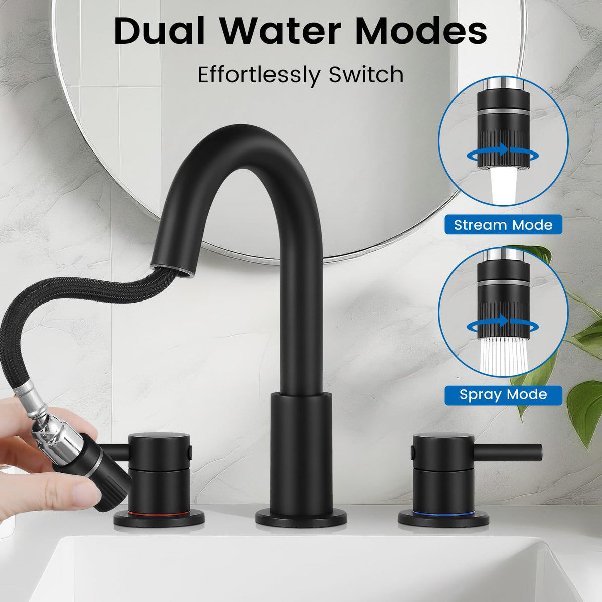 BDJM matte black finish adds contemporary style and durable resilience.