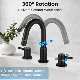 BDJM pop-up drain helps prevent hair clogs and simplifies maintenance.