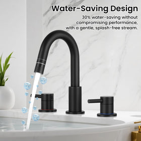 BDJM two-handle control allows precise water temperature adjustments.