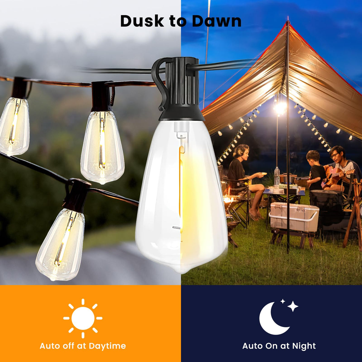 bdrofn ST38 Edison bulbs provide vintage glow with dimmable brightness options