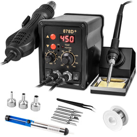 Beaiguna 2-in-1 station front view, compact design for space-saving soldering.