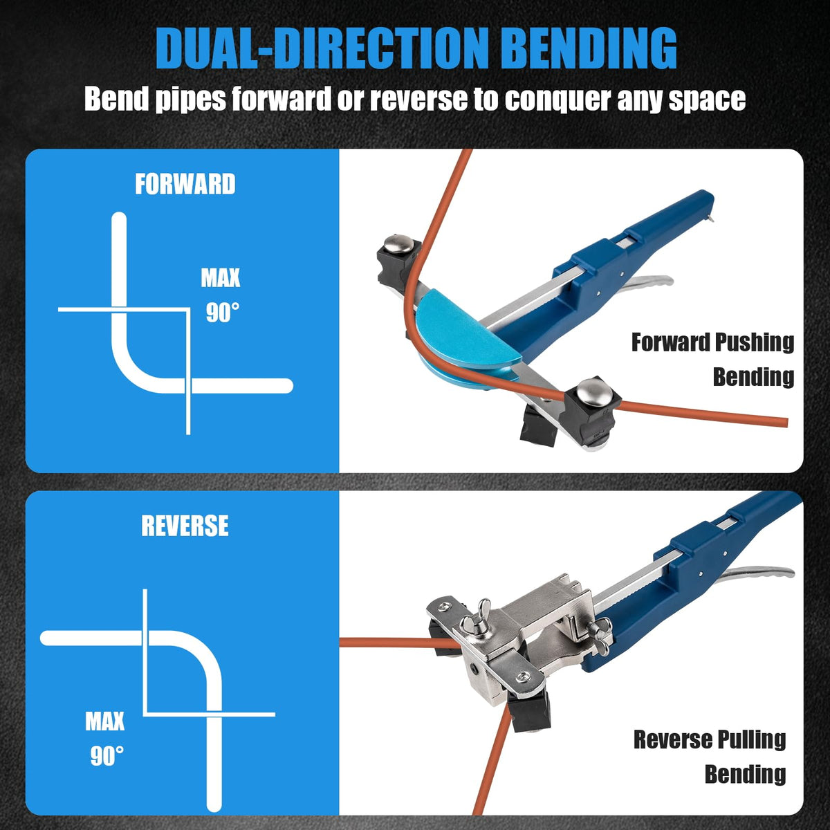Beaiguna aluminum pipe bender offers durable, long-lasting use.