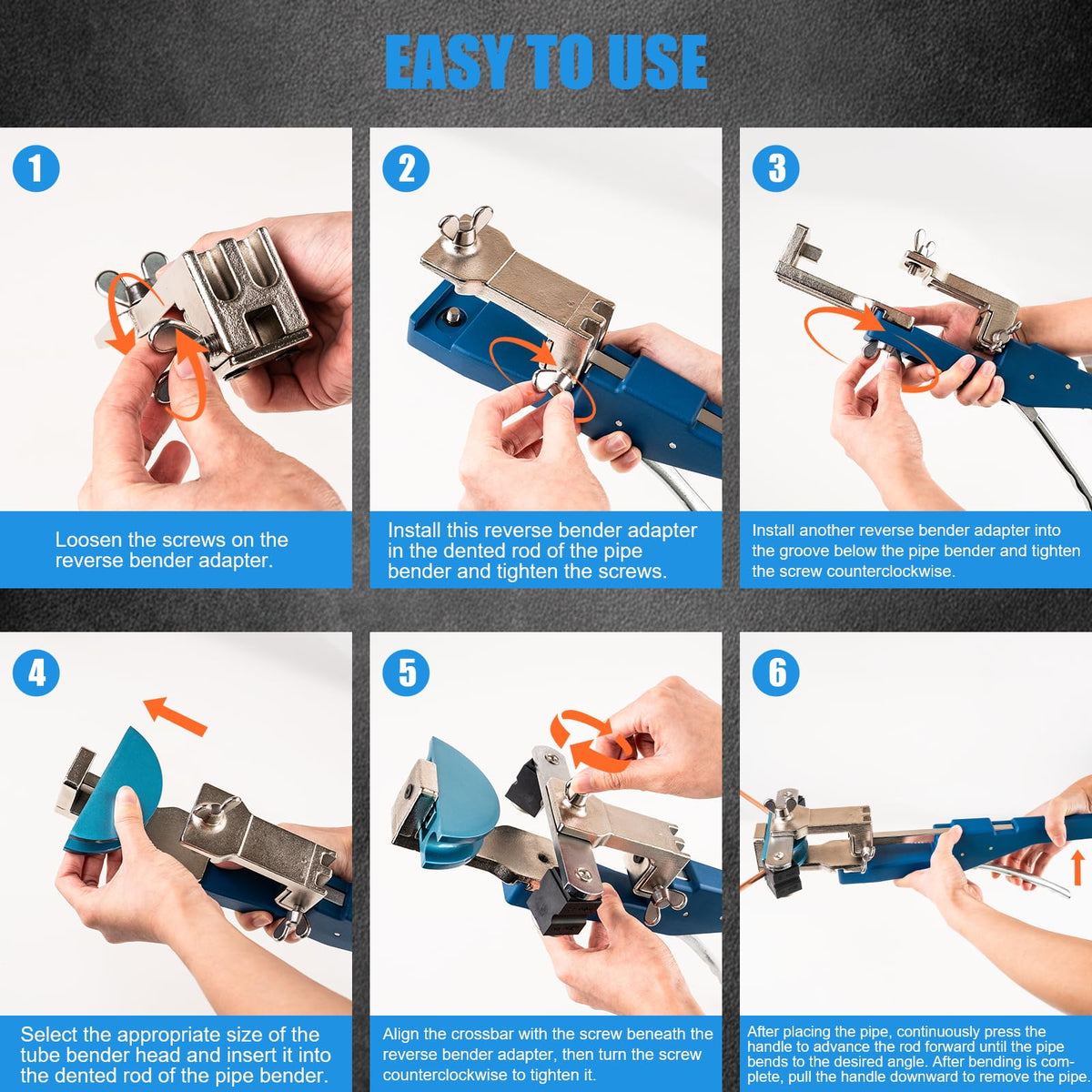 Beaiguna reverse adapter bender aids tight clearance bends.