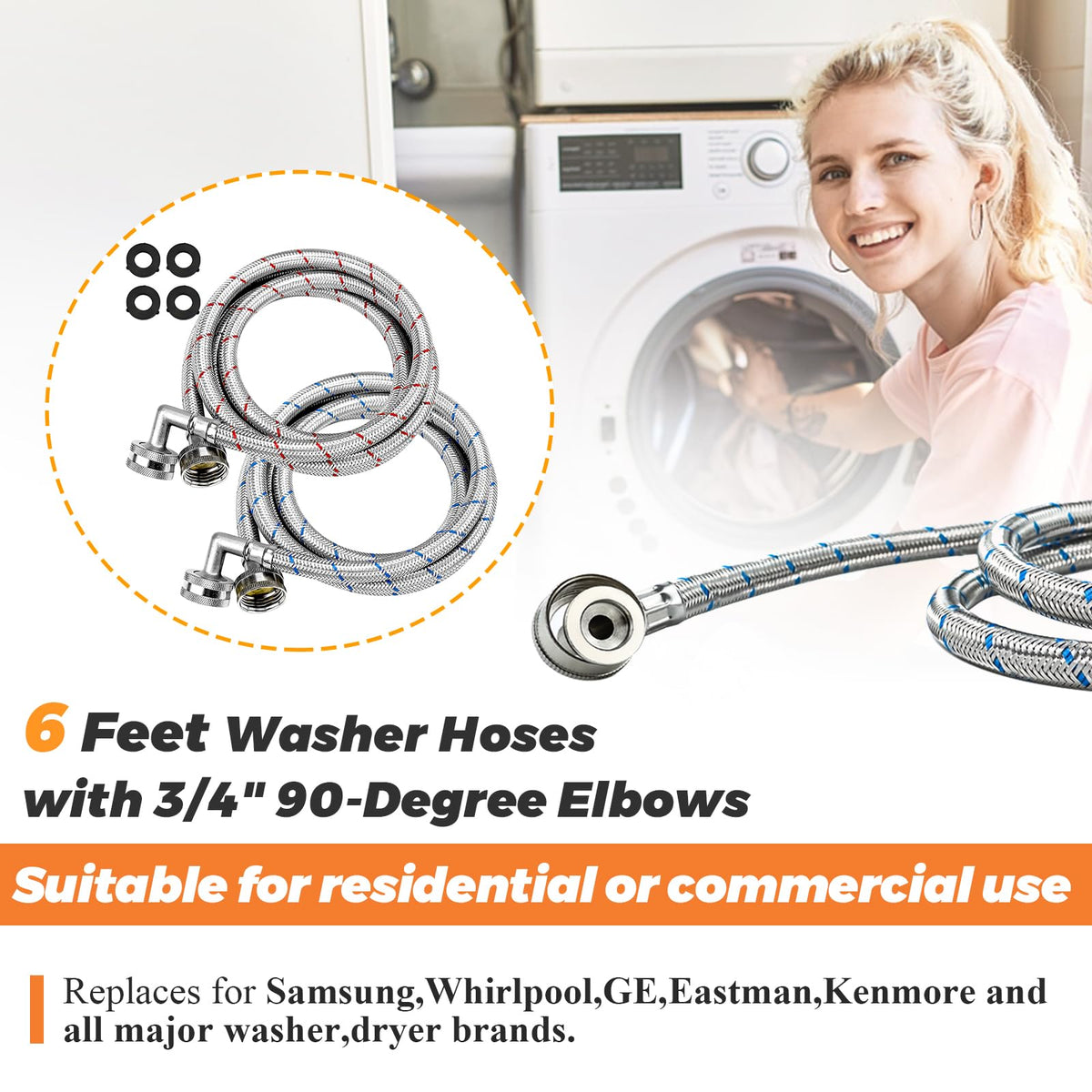 Beaquicy easy-install design enables quick DIY hose replacement.