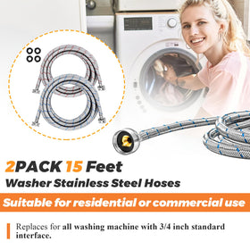 Beaquicy extended 15ft reach eases washer connection and reduces hassle