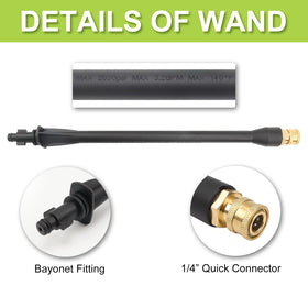 Bear Force 32ft hose with 15mm fitting enables flexible cleaning around vehicles.