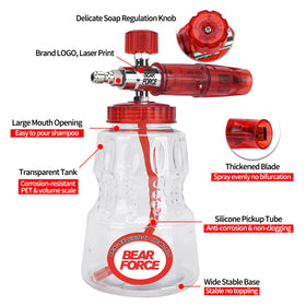 Bear Force 3/8-inch quick connector swivel prevents hose kinks during washing