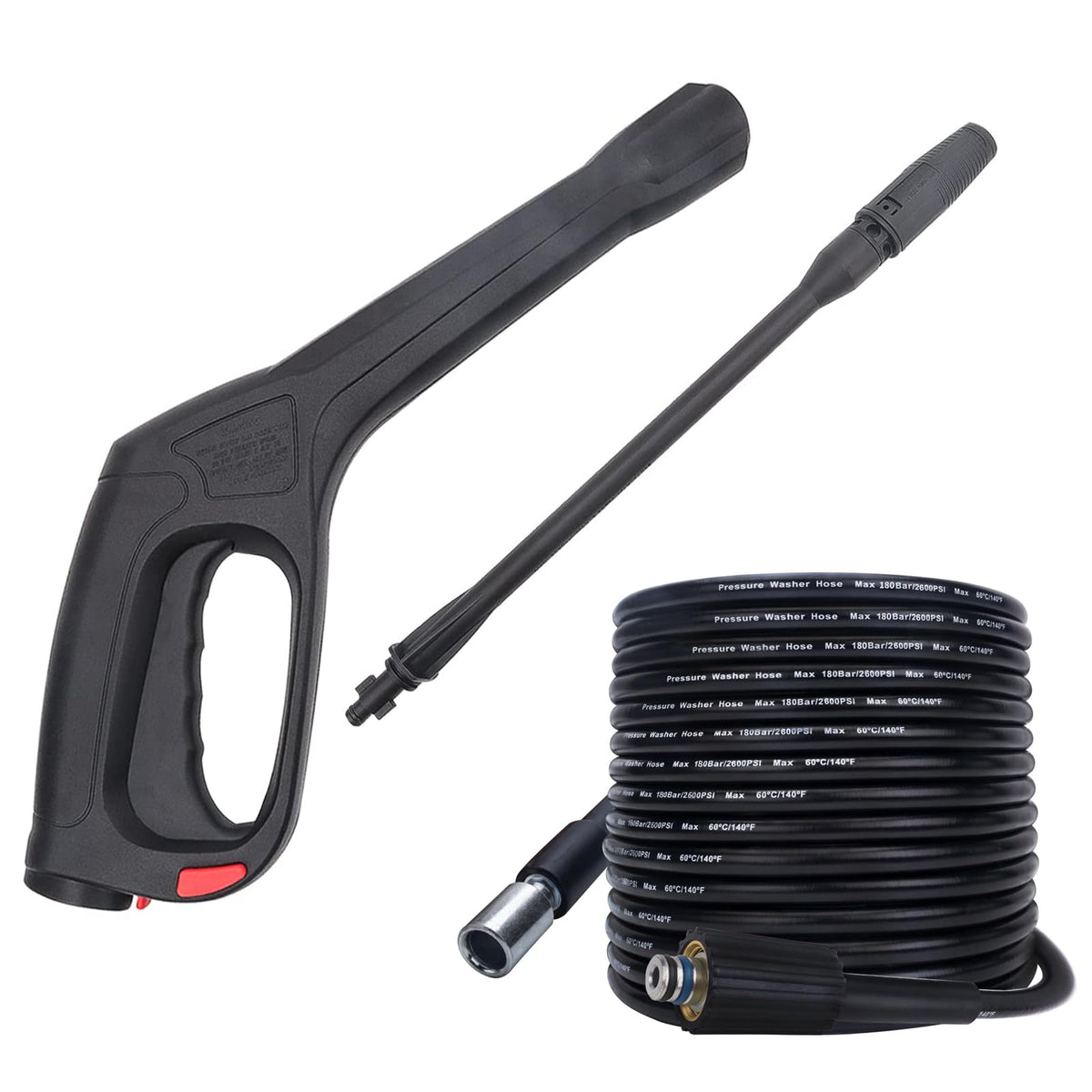 Bear Force spray gun with 32ft hose for versatile outdoor cleaning.