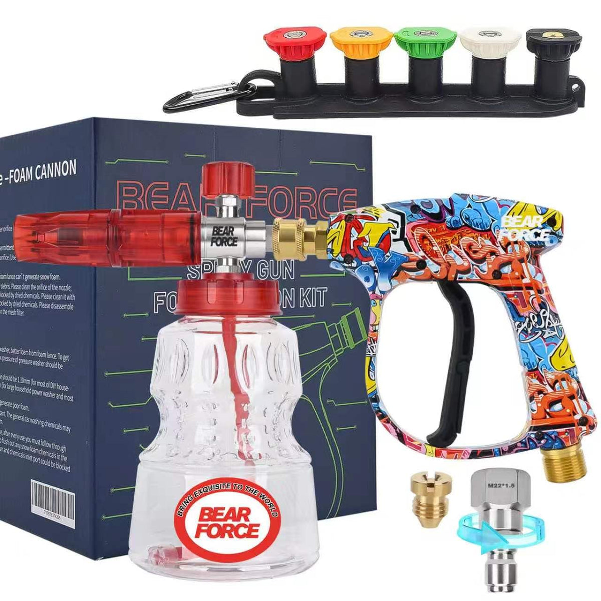 Bear Force spray gun with M22-14mm inlet for steady high-pressure cleaning