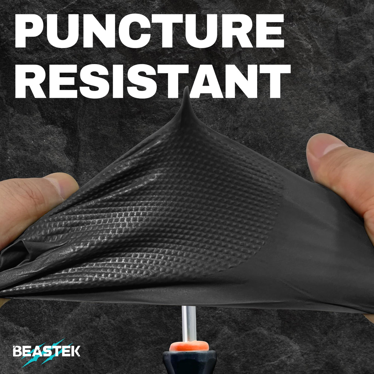 Powder-free Beastek cuff detail for clean removal and residue-free skin