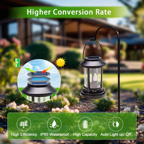 Beautyard flickering candle effect lanterns create a cozy glow for outdoor gatherings.
