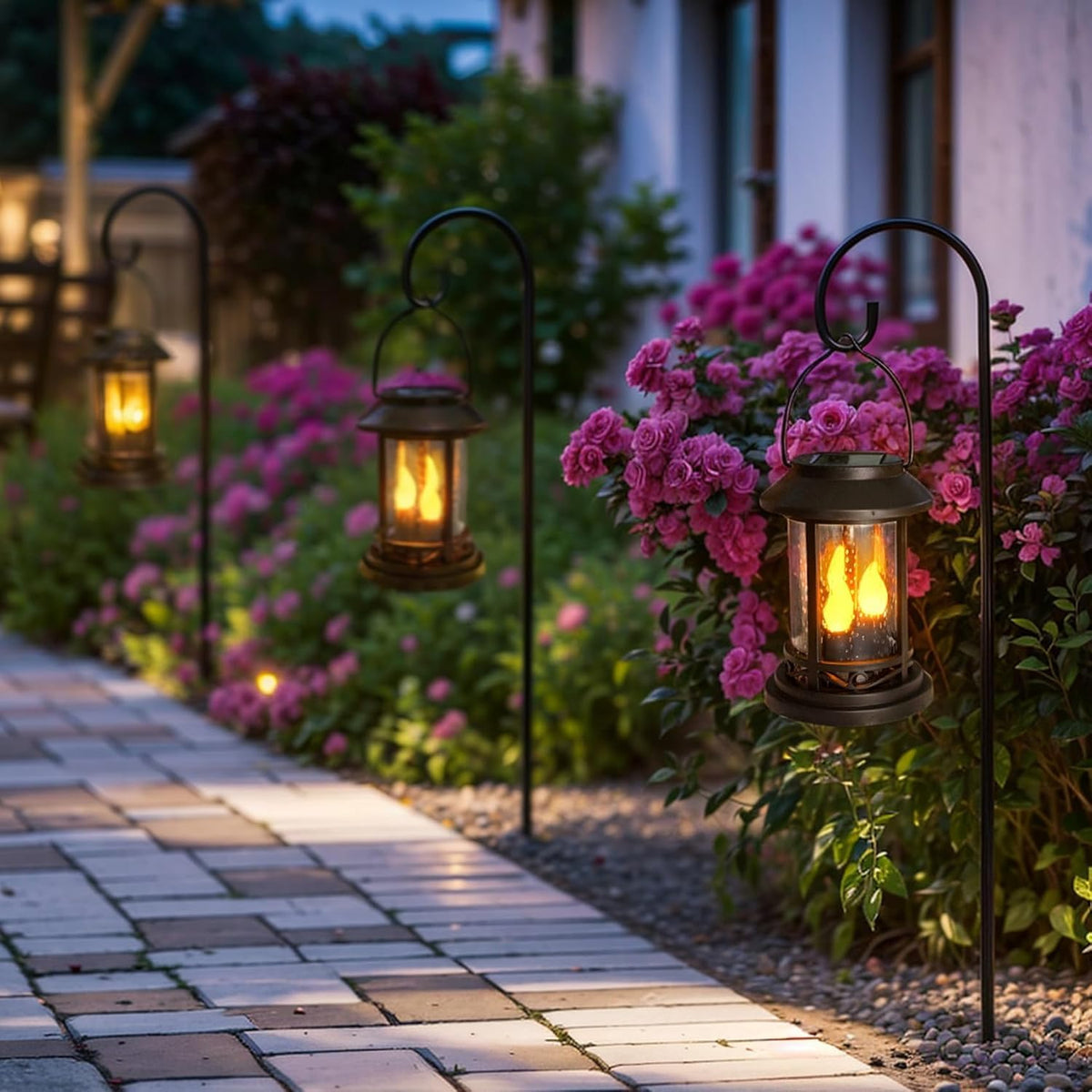 Beautyard stake installation makes lawn and pathway lighting simple without wiring.