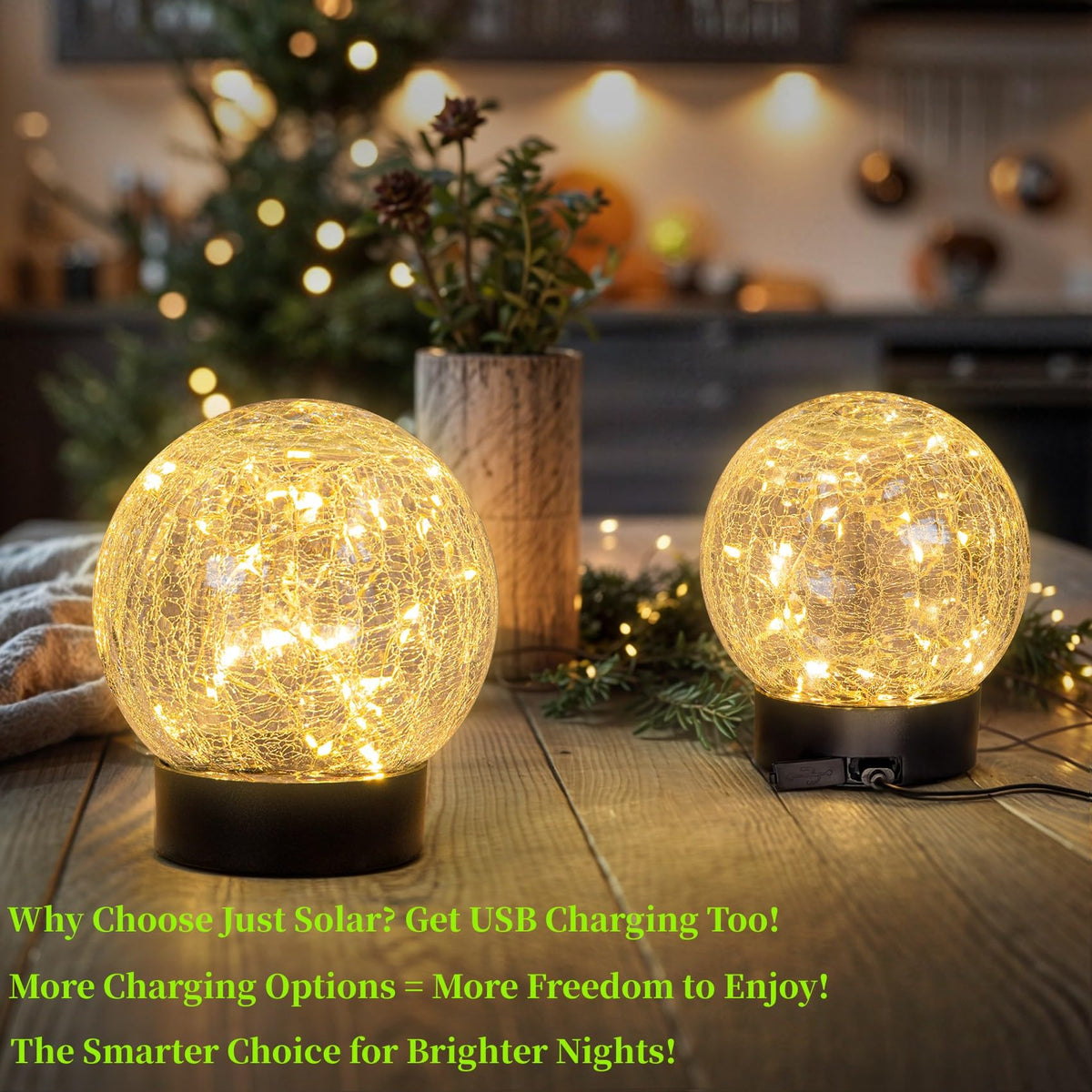 Beautyard crackle glass glow adds crystal-like sparkle at night.