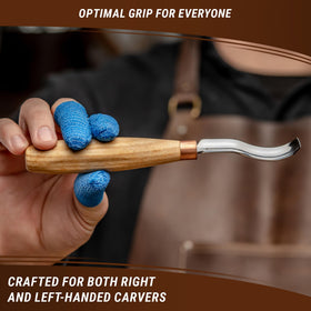 BeaverCraft ash handle provides ergonomic support during long sessions