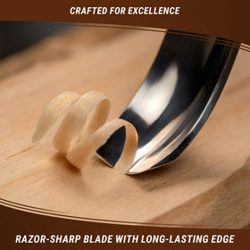 BeaverCraft high-carbon steel blade holds a sharp edge