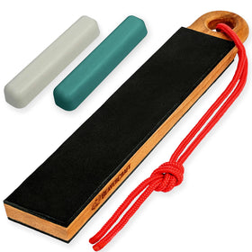 BeaverCraft LS9P02 leather strop front view for precise edge maintenance.