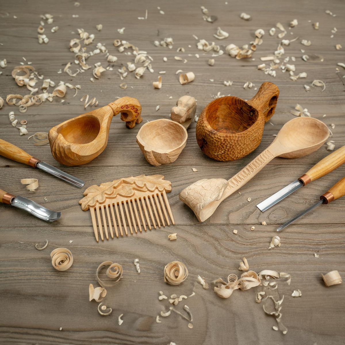 BeaverCraft spoon carving tool shown in action for hobbyists