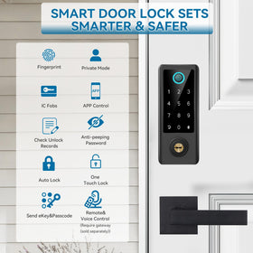 BEBASIA electronic keypad with handle set for convenient access.