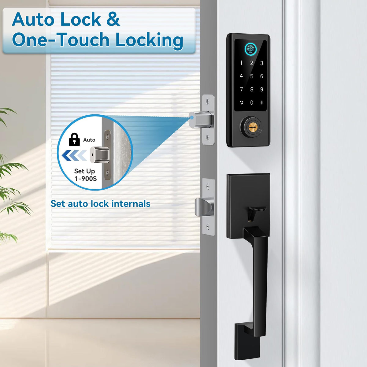 BEBASIA smart-deadbolt-with-keypad supporting multiple users.