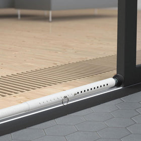 BeBecome sliding-door-security-bar extended to 50 inches for flexible door protection.