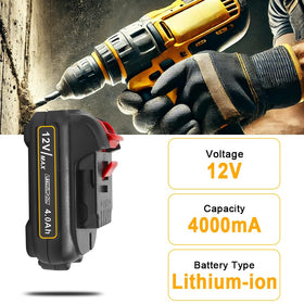 Bebenrama rugged casing on a 4.0Ah battery protecting against drops.