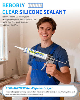 BEBOBLY sealant applied at kitchen sink edges for reliable sealing