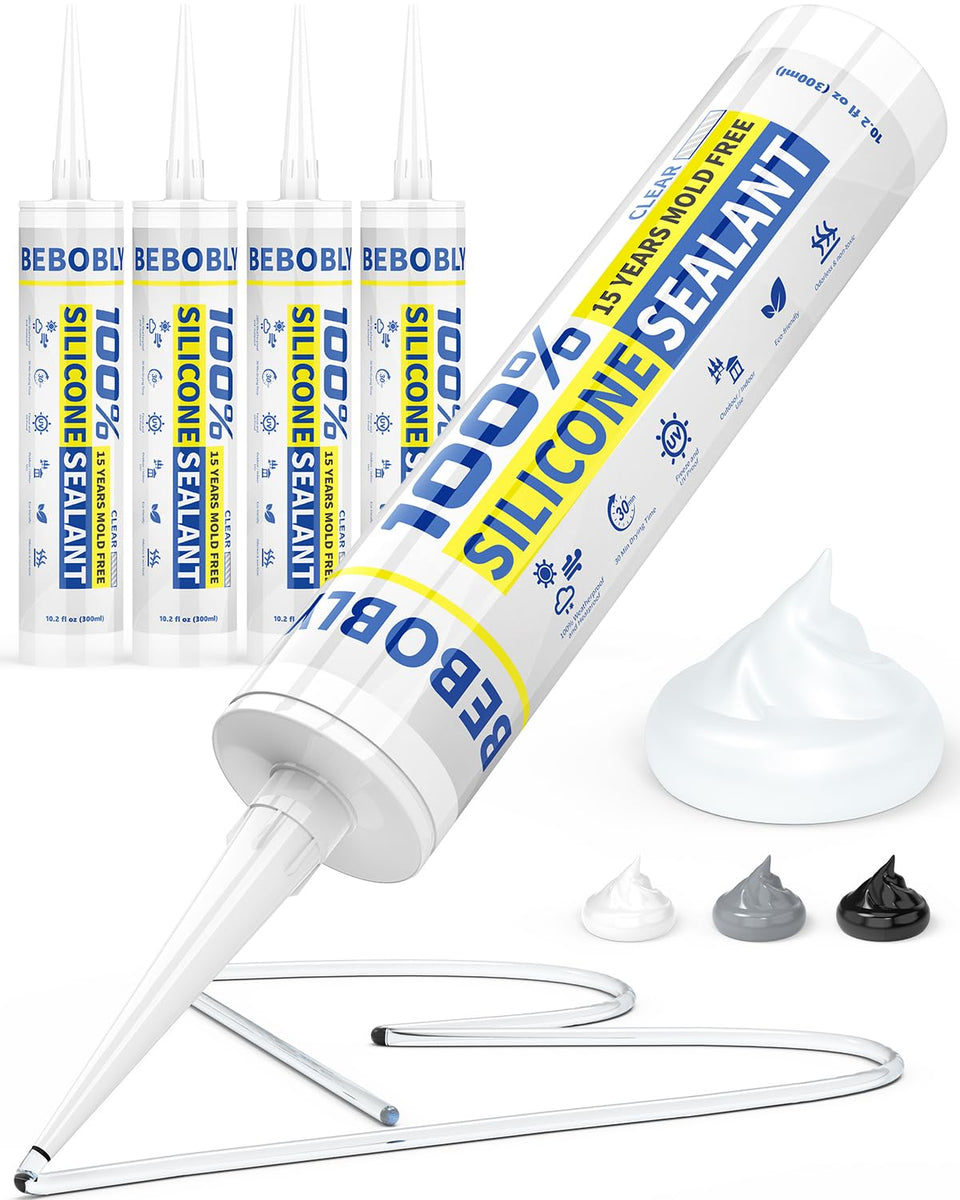BEBOBLY clear silicone sealant used around tubs and showers for a waterproof seal