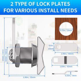 BEBOBLY five-eighth-inch lock with straight cam and arms for RV storage versatility.
