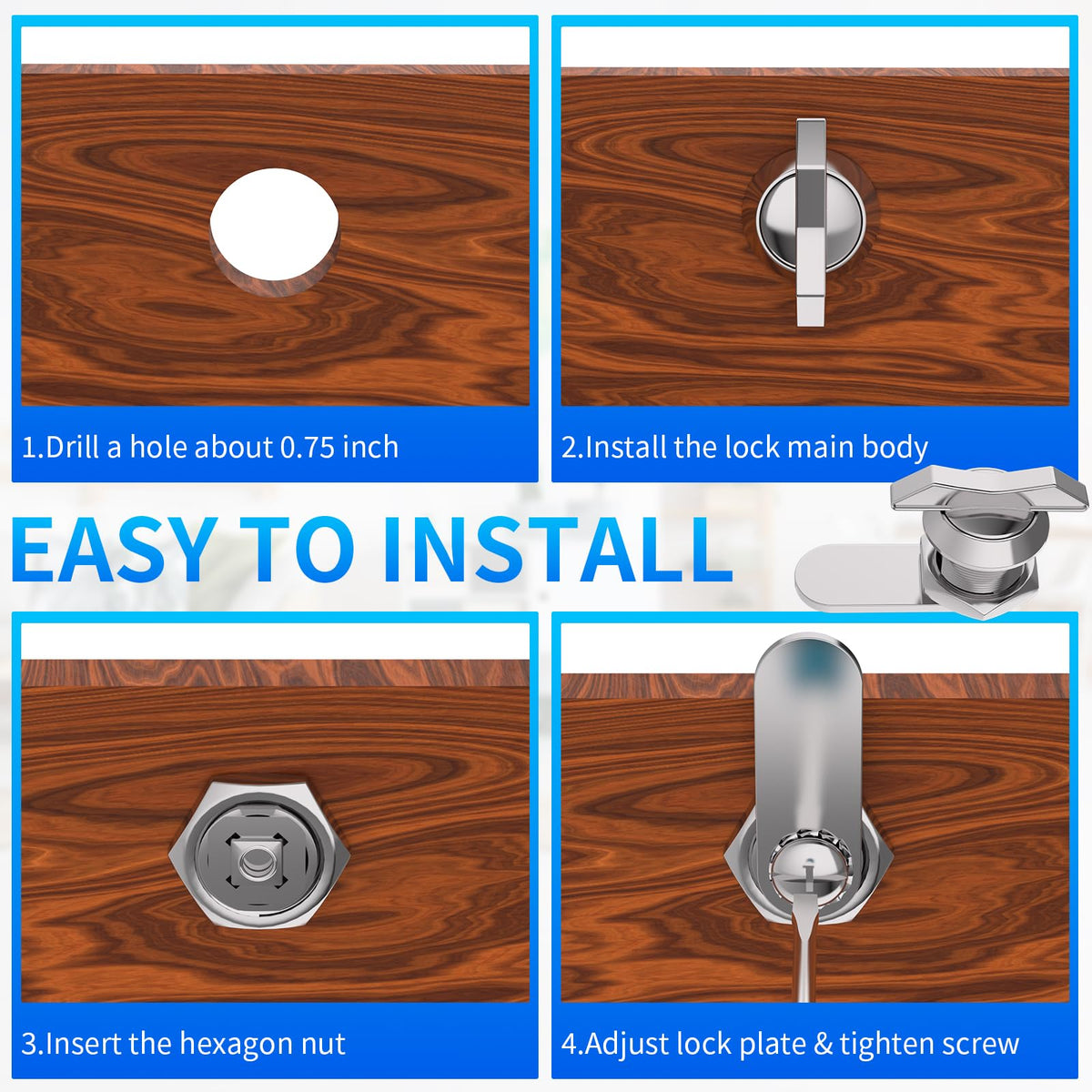 BEBOBLY installation demo of quick mounting on metal or wood panels.