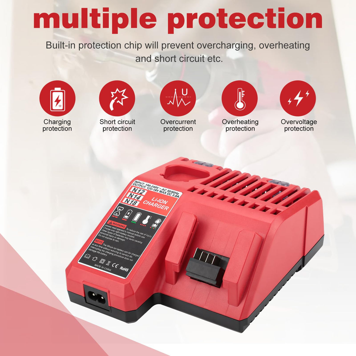 BECDXPal compact charger design fits tight spaces.