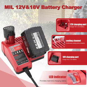 BECDXPal charger with rapid charging LED indicator.
