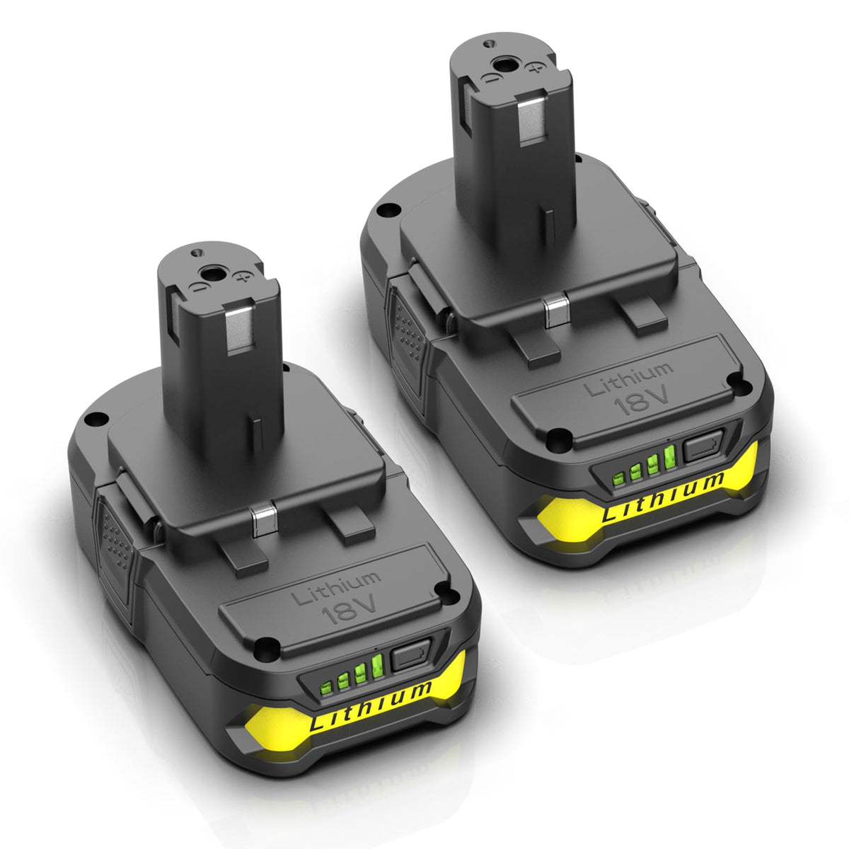 BECDXPal Ryobi 18V battery 4000mAh front view for extended runtime