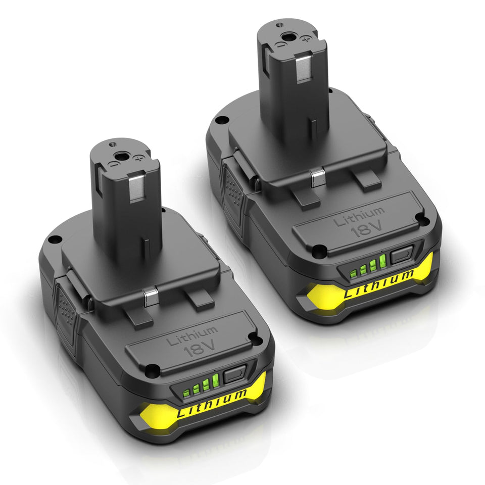 BECDXPal Ryobi 18V battery 4000mAh front view for extended runtime