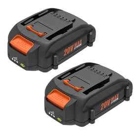 BECDXPal 2-pack Worx 20V battery exterior showing the compact form for extended tool runtime.