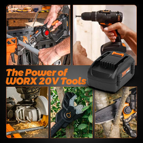 BECDXPal 6500mAh battery works with Worx 20V max models WG170, WG184, WG284