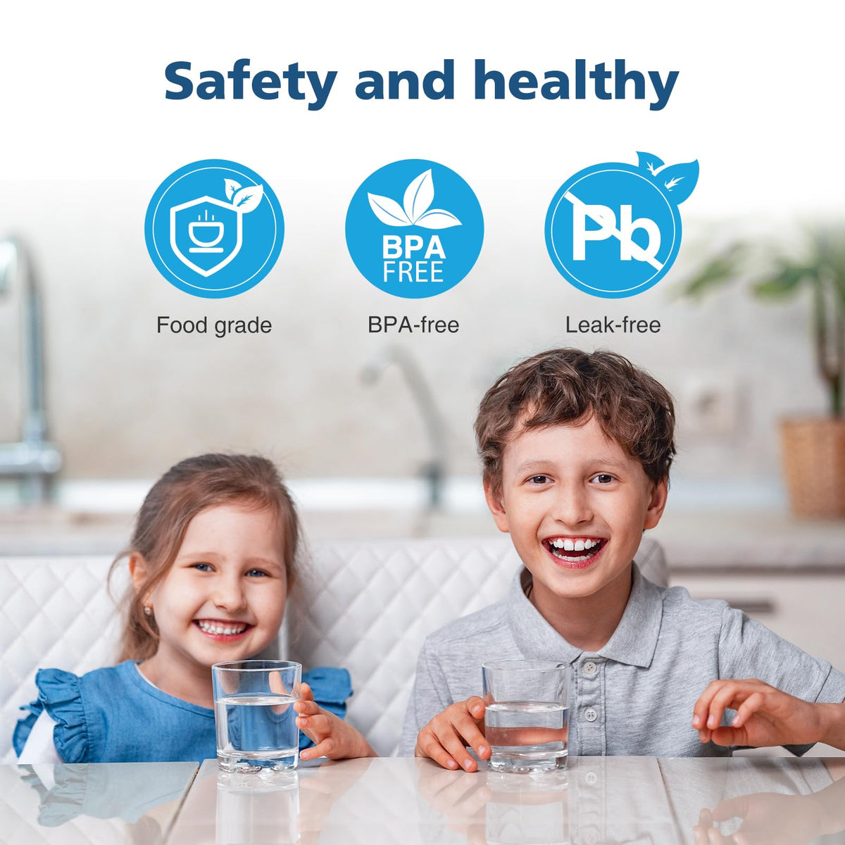 Beckacher Brita faucet filter 2-pack cartridge closeup with activated carbon block.