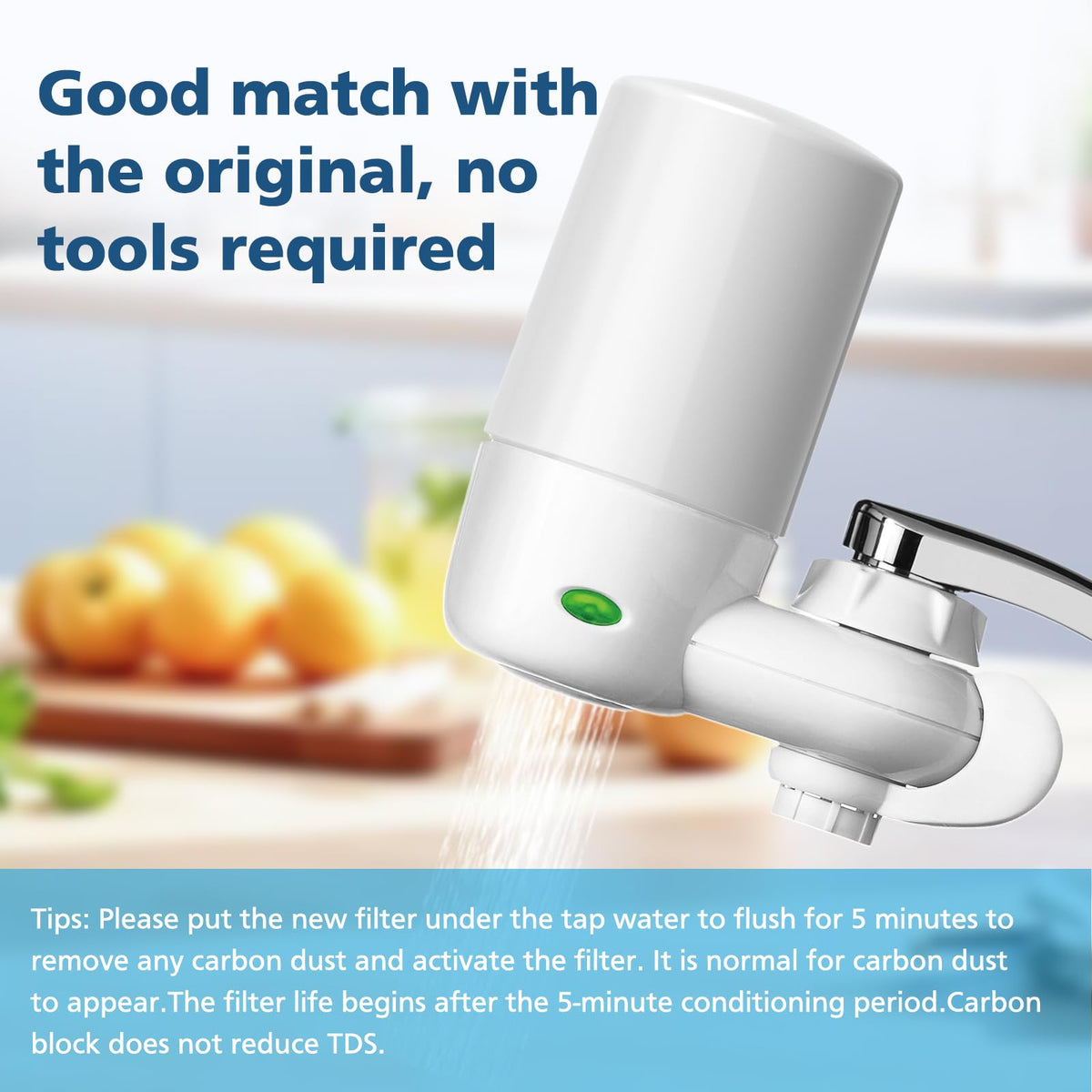 Beckacher Brita faucet filter 2-pack packaging box highlighting value.