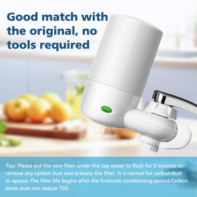 Beckacher Brita faucet filter 2-pack packaging box highlighting value.