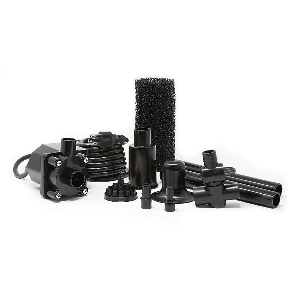 Beckett FR500 front view shows compact submersible pump for small ponds