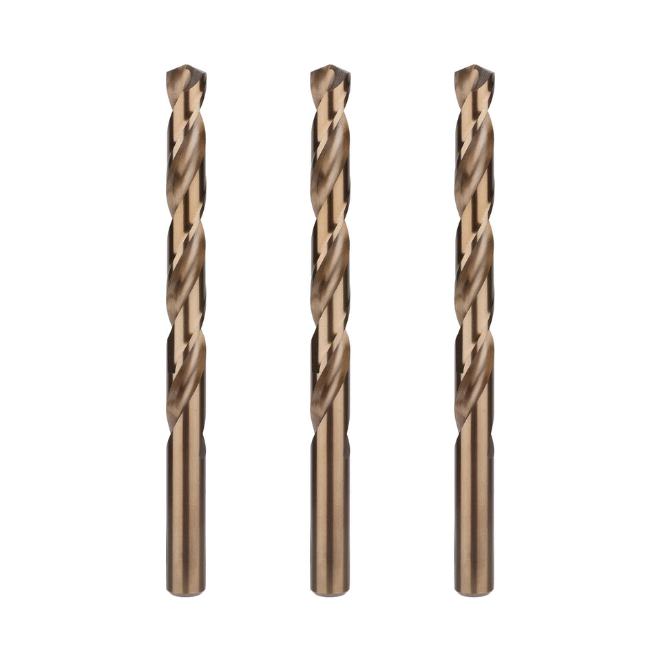 BECOLLO 1/2 inch cobalt drill bit set, front view for metalworking tasks.