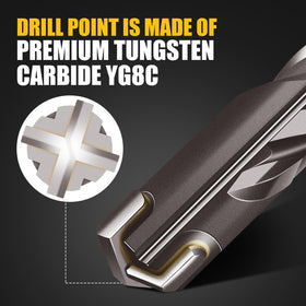 BECOLLO 12 SDS-Plus concrete drill bit enables self-centering in masonry.