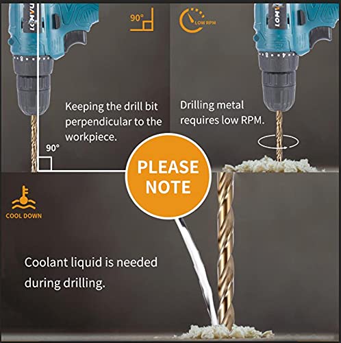 BECOLLO 3-piece cobalt drill set meets ANSI B94-11M standards.