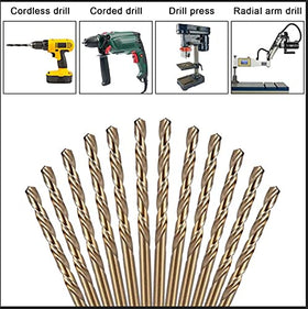 BECOLLO stainless steel drilling with 1/2-inch cobalt bit.