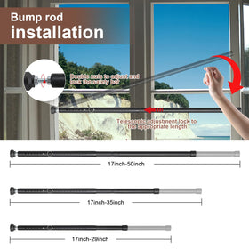BeBecome installed on a sliding door in a living room without drills